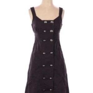 Anthropologie Maeve Gray Double Breasted Dress, Size 14